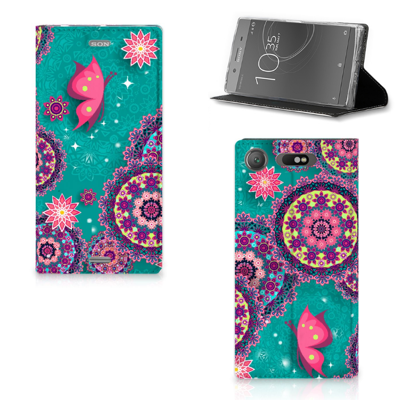 Sony Xperia XZ1 Bookcase Cirkels en Vlinders Sony Xperia XZ1 Bookcase Cirkels en Vlinders