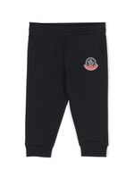 Moncler Enfant pantalon de jogging à logo imprimé - Bleu