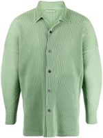 Homme Plissé Issey Miyake chemise boutonnée à design plissé - Vert - thumbnail