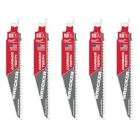 Milwaukee Accessoires Reciprozaagblad TCT Wrecker 150/6T-5pc - 48005541 - thumbnail