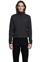 JACK & JONES heren Pullover trui Jjeemil Knit Roll Neck Noos, grijs (dark grey melange), M