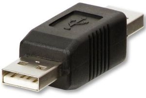 Lindy 71229 tussenstuk voor kabels USB A Zwart