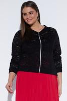 Ulla Popken blouson van zacht kant - Grote Maten