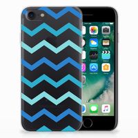 iPhone SE 2022 | SE 2020 | 8 | 7 TPU bumper Zigzag Blauw - thumbnail