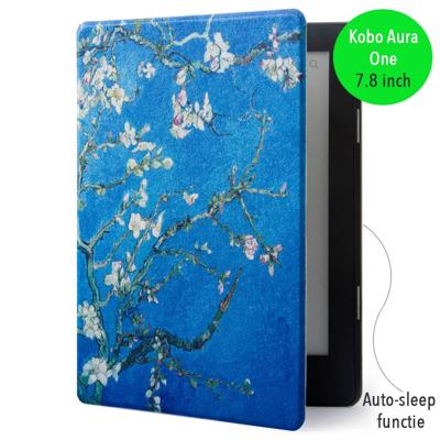 Lunso - sleepcover flip hoes - Kobo Aura One (7.8 inch) - Van Gogh amandelboom Lunso - sleepcover flip hoes - Kobo Aura One (7.8 inch) - Van Gogh amandelboom