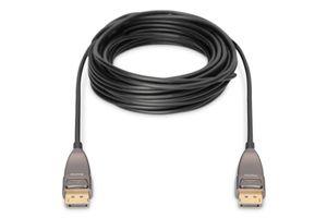 Digitus AK-340107-150-S DisplayPort-kabel DisplayPort / Glasvezel Aansluitkabel DisplayPort-stekker, DisplayPort-stekker 15.00 m Zwart 8K UHD