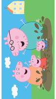 Peppa Pig strandlaken modder 70 x 140 cm - thumbnail