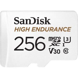 SanDisk High Endurance Monitoring miniSDXC-kaart 256 GB Class 10, UHS-I, UHS-Class 3, v30 Video Speed Class Incl. SD-adapter