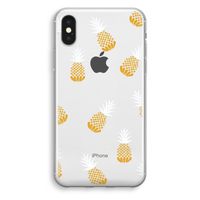 Ananasjes: iPhone XS Transparant Hoesje