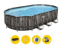 Bestway Power Steel Oval zwembad - 610 x 366 x 122 cm - met filterpomp en accessoires - thumbnail