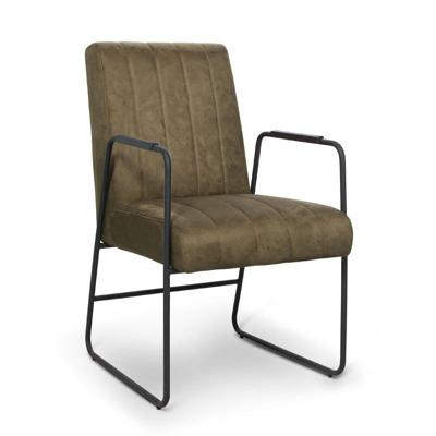 Industriële Armstoel Levi | Stof  | Zwart Groen