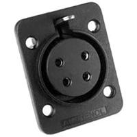 Amphenol AP-5-21 XLR-connector flensbus aantal polen (num): 4 zwart 1 st.