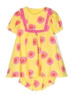 Stella McCartney Kids robe fleurie à manches bouffantes - Jaune