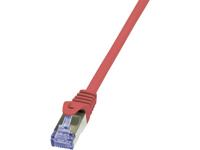 LogiLink CQ3084S RJ45 Netwerkkabel, patchkabel CAT 6A S/FTP 7.50 m Rood Vlambestendig, Snagless 1 stuk(s)