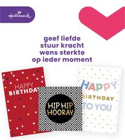 Wenskaart Hallmark navulset verjaardag Engels 6 kaarten - thumbnail