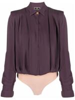 Elisabetta Franchi Body met lange mouwen - Paars