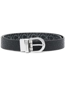 Calvin Klein ceinture à logo embossé en all over - Noir