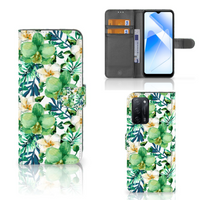 OPPO A16/A16s/A54s Hoesje Orchidee Groen - thumbnail