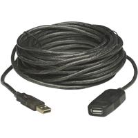 Manhattan USB-kabel USB 2.0 USB-A stekker, USB-A bus 20.00 m Zwart 150958 - thumbnail