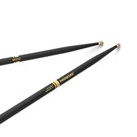 Promark ActiveGrip Drumsticks - Rebound 7A drumsticks - voor een veilige, comfortabele grip - sterke grip, ook bij zweethandjes - Hickory hout - uiteinden van eikenhout, zwart, één paar