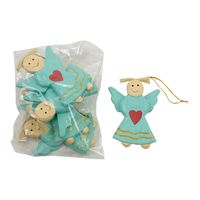 Kerstdecoratie Engel Turquoise (Set van 5) - thumbnail