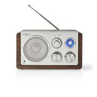 Nedis RDFM5110BN FM Radio Tafelmodel Bruin/Zilver