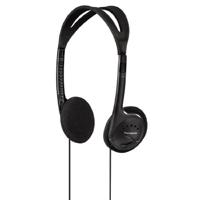 Thomson Stereo-HED1115 Lichte hoofdtelefoon met kabel (bekabelde on-ear, 52 g, 27 mm membraan, 95 dB), zwart, 1,2 m