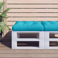 Palletkussen 60x60x12 cm stof turquoise - thumbnail