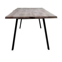 Old Inn - Boomstamtafel Eiken 220x100cm met Trapezium poot Smal