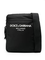 Dolce & Gabbana sacoche à logo en caoutchouc - Noir - thumbnail