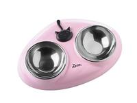 HUNTER MOULINS melamine voederbaar, voor katten, met indicator, 29 x 19 x 5 cm, roze