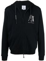 Armani Exchange hoodie à lien de resserrage - Bleu - thumbnail