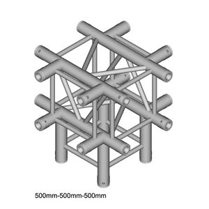 Duratruss DT 34/2-C51-XD vierkant truss 5-weg kruising + omlaag