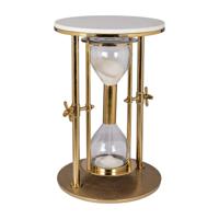 Richmond Bijzettafel Tempus Marmer en glas, 40cm - Goud - Rond