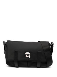 Karl Lagerfeld Ikonik Karl patch shoulder bag - Noir