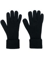 N.Peal gants nervurés en cachemire - Noir