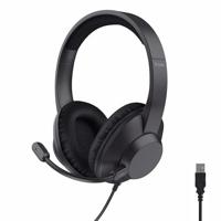 Trust Ayda Max Over-Ear USB Headset met ENC Noise Cancelling Microfoon, Koptelefoon met Kabel 1.8 m, 85% Gerecycled Plastic, Headphones voor PC Laptop Thuiswerken Teams Zoom, Zwart