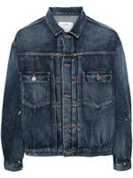visvim paint-splatter denim jacket - Blauw