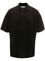 JW Anderson Anchor-embroidered cotton polo shirt - Marron