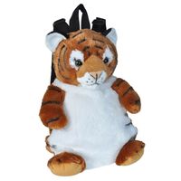 Kinder rugzakje pluche tijger knuffeldier 33 cm