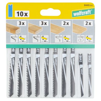 wolfcraft GmbH 8440000 decoupeerzaag-, figuurzaag- & reciprozaagblad Decoupeerzaagblad Hoog koolstofstaal (HCS) 10 stuk(s)