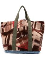 Greg Lauren sac cabas matelassé à design patchwork - Multicolore