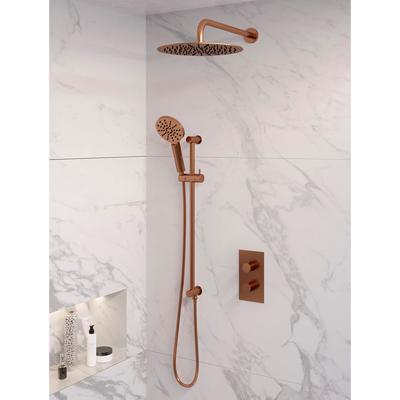 Regendoucheset 46 Inbouw Muur Brauer Copper Edition 30cm Rond Geborsteld Koper PVD 2 Greeps 3-weg met Thermostaatkraan Glijstang en Handdouche Regendoucheset 46 Inbouw Muur Brauer Copper Edition 30cm Rond Geborsteld Koper PVD 2 Greeps 3-weg met Thermostaatkraan Glijstang en Handdouche