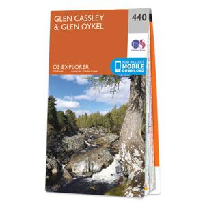 Wandelkaart - Topografische kaart 440 OS Explorer Map Glen Cassley, Gl