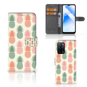 OPPO A16/A16s/A54s Book Cover Ananas