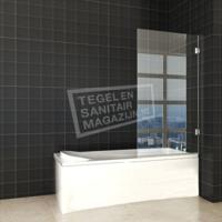 Wiesbaden Bader Profielloze Draaibare Badwand 80x150 cm 6 mm NANO