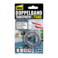 UHU 45375 45375 Dubbelzijdige tape UHU Transparant (l x b) 1.5 m x 19 mm 1 stuk(s) - thumbnail