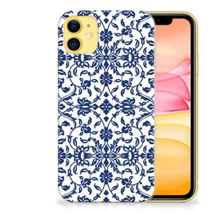 Apple iPhone 11 TPU Case Flower Blue