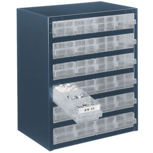 raaco 250/24-1 Magazijnkast voor kleine onderdelen (l x b x h) 255 x 357 x 435 mm Aantal vakken: 24 Inhoud 1 stuk(s)