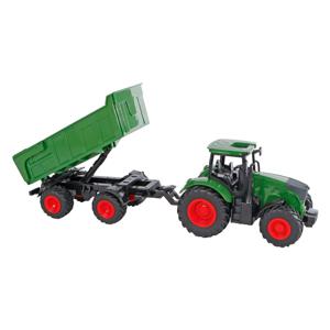 Kids Globe Globe Globe Tractor met Trailer Groen, 41cm